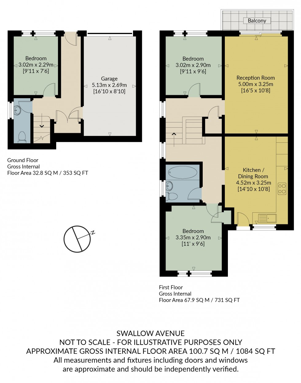 Floorplan for Swallow Avenue, Whitstable