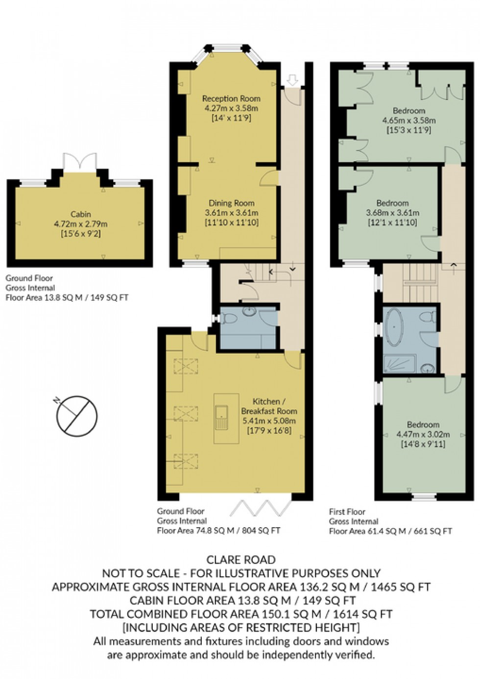 Floorplan for Clare Road, Whitstable, Kent