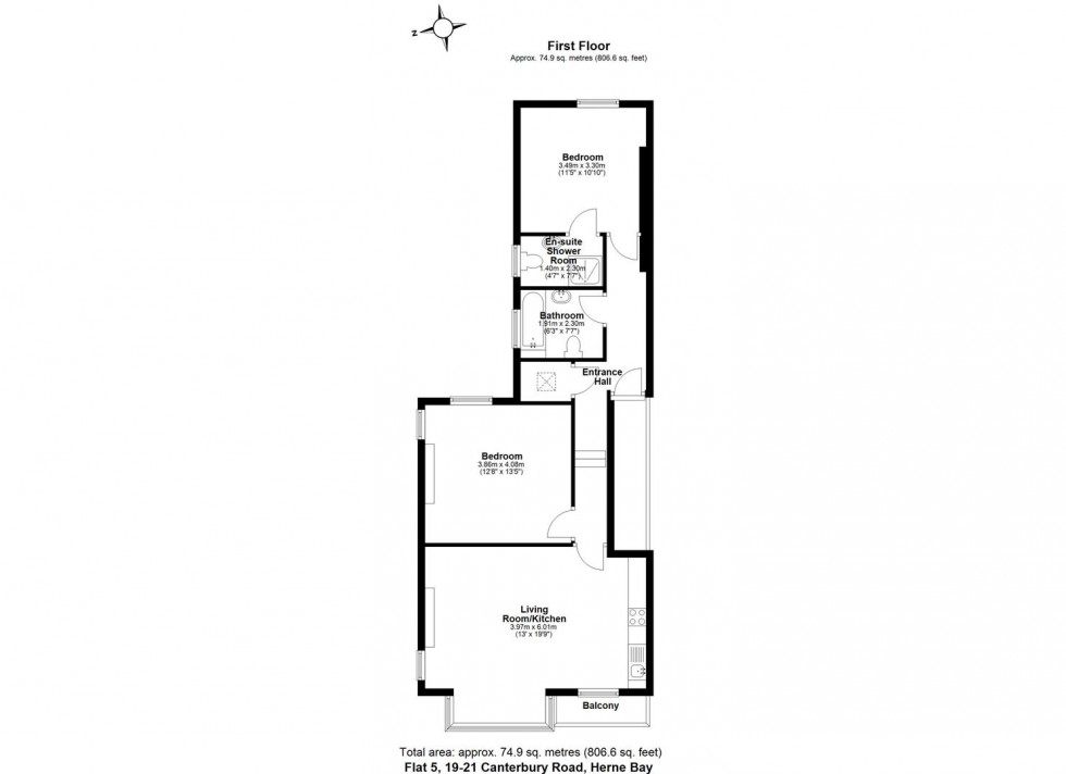 Floorplan for Canterbury Road, Herne Bay