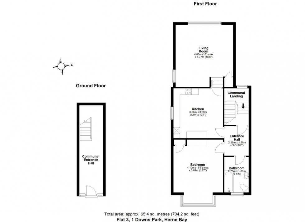 Floorplan for Downs Park, Herne Bay