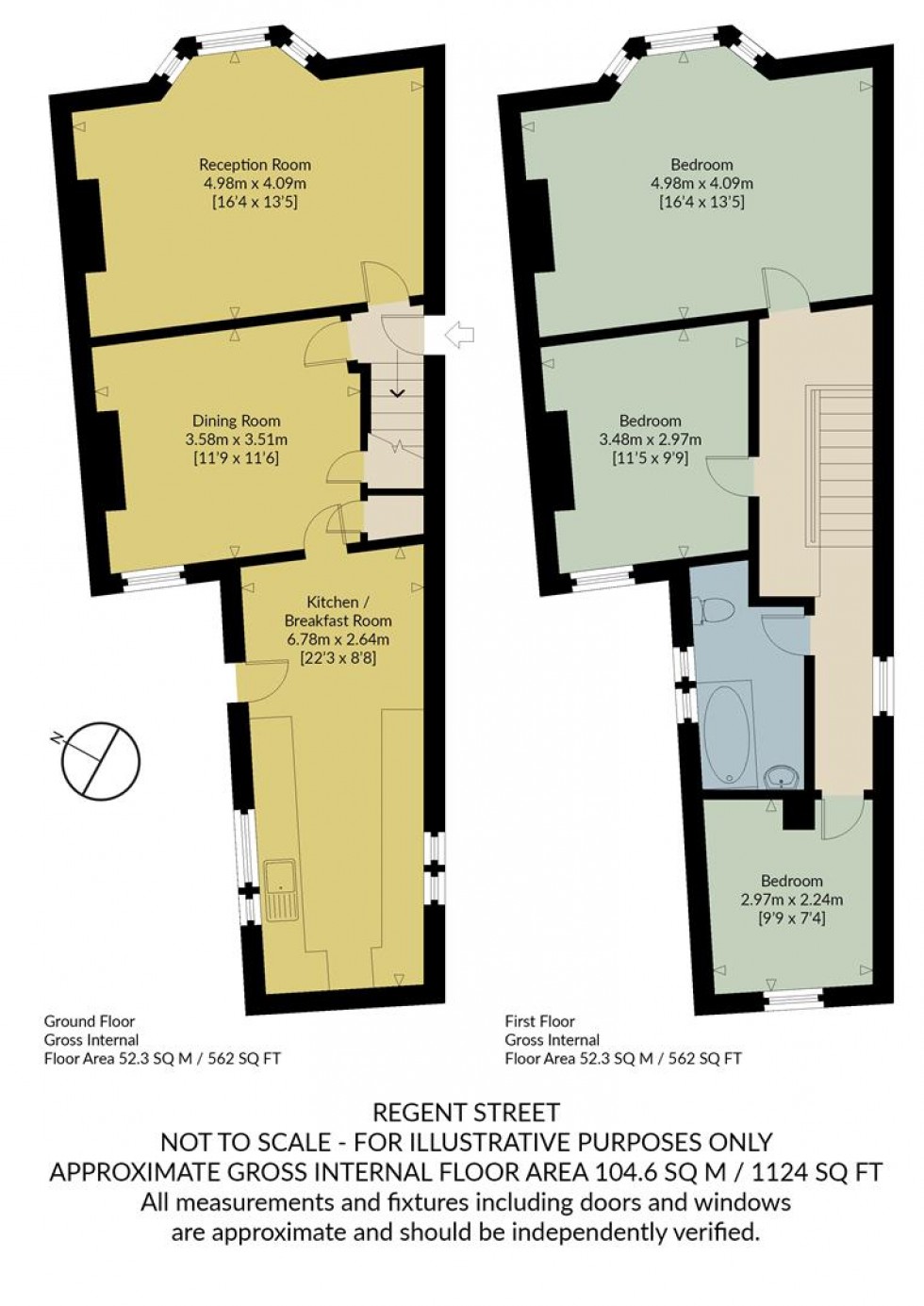 Floorplan for Regent Street, Whitstable