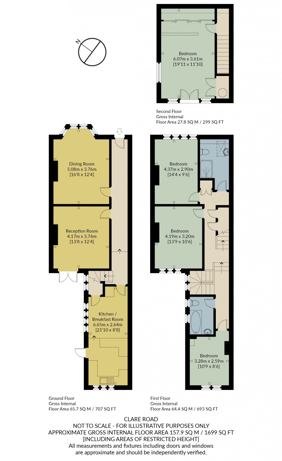 Floorplan for Clare Road, Whitstable