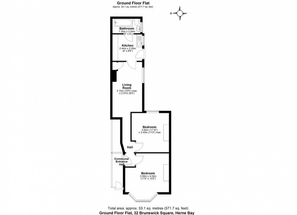 Floorplan for Brunswick Square, Herne Bay, Kent