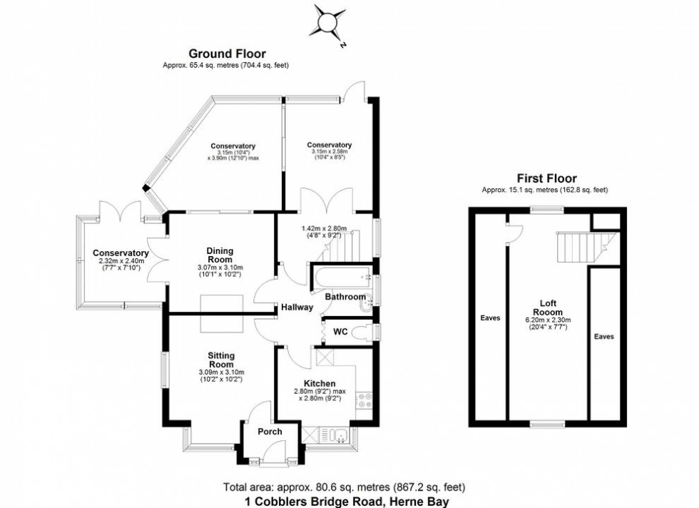 Floorplan for Cobblers Bridge Road, Herne Bay
