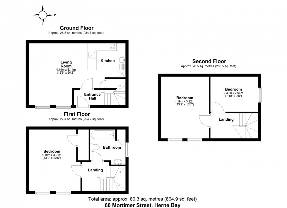 Floorplan for Mortimer Street, Herne Bay, Kent