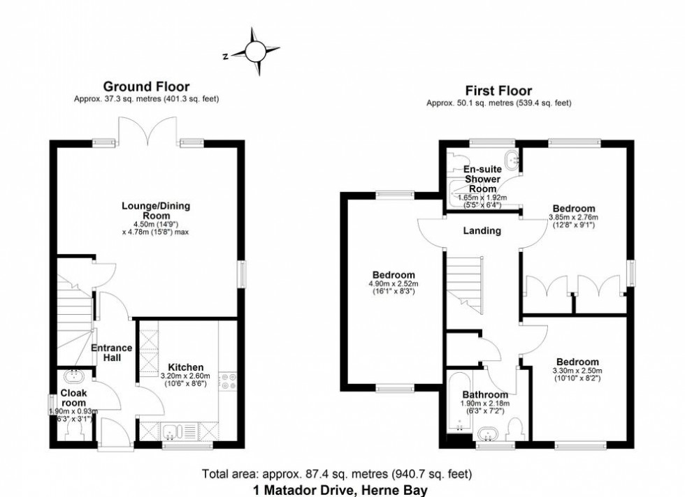 Floorplan for Matador Drive, Herne Bay, Kent