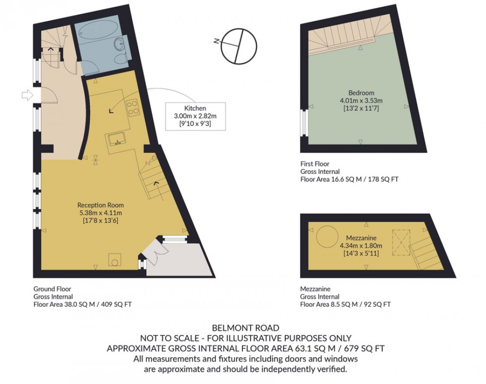 Floorplan for Belmont Road, Whitstable