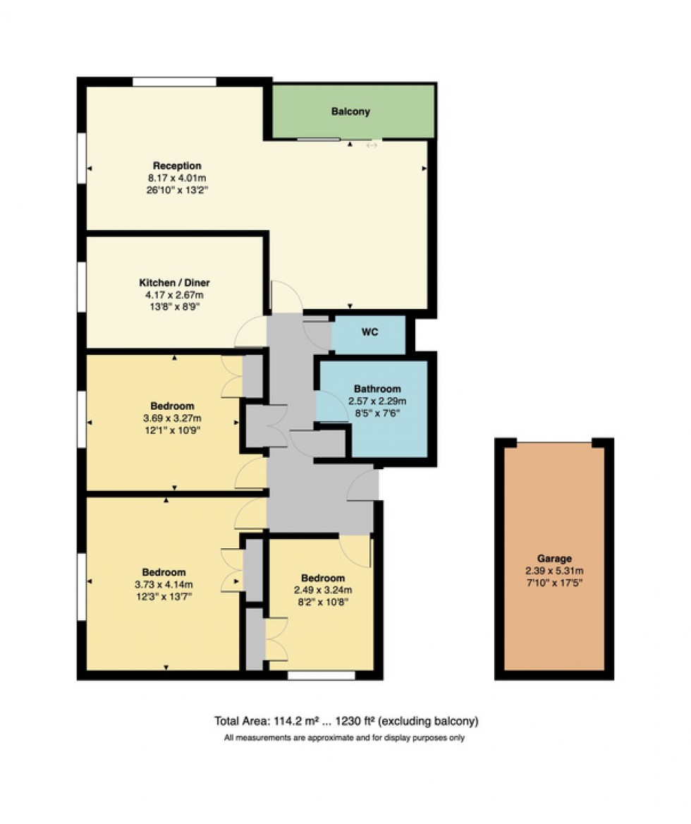 Floorplan for Marine Parade, Whitstable