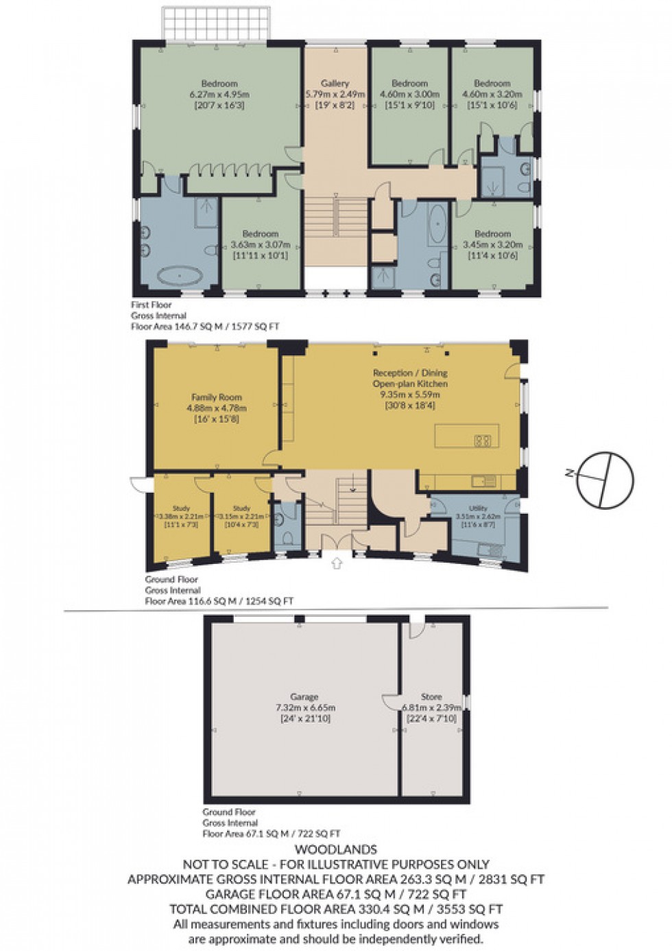 Floorplan for Woodlands, Fox's Cross Hill, Whitstable