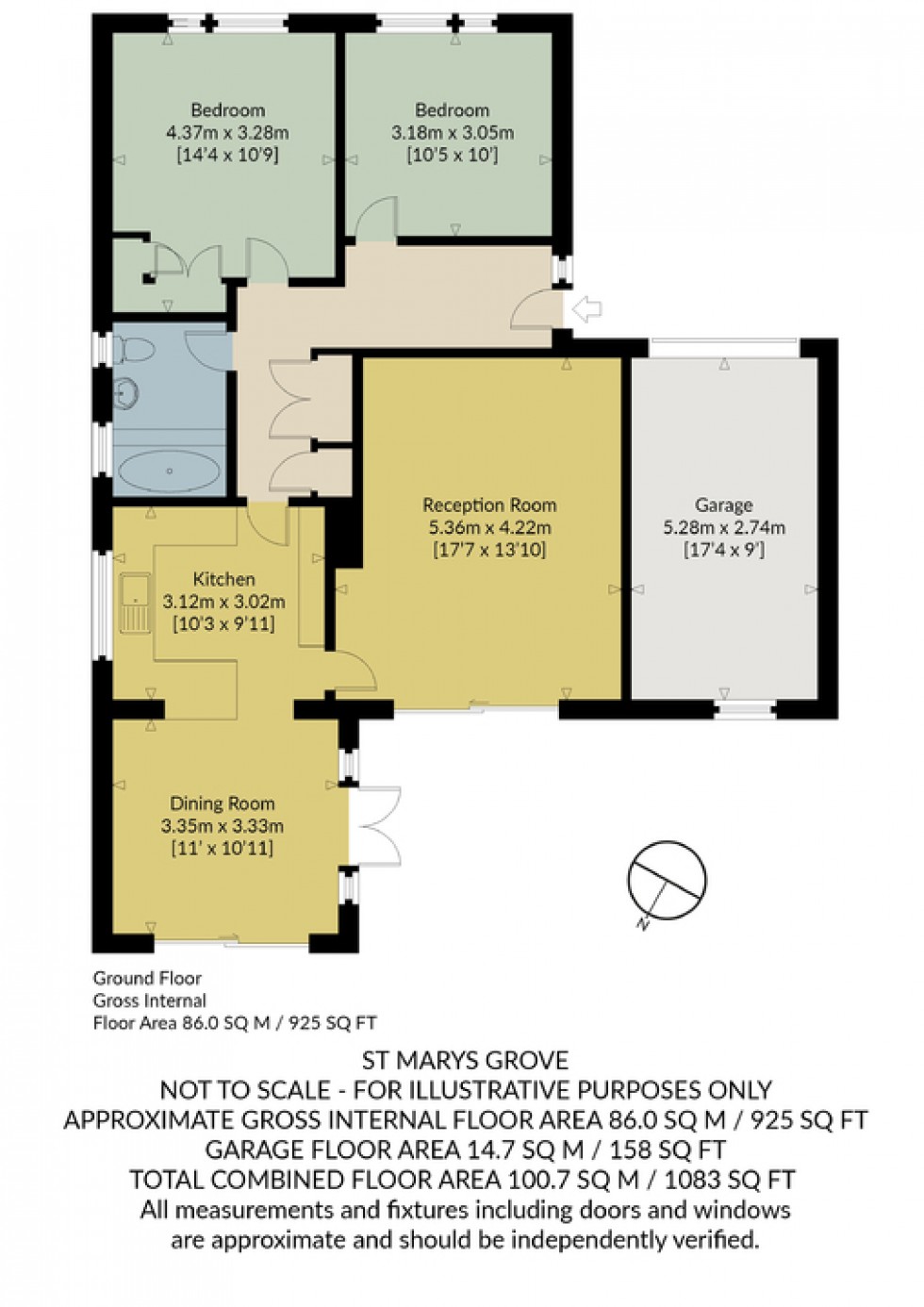 Floorplan for St. Marys Grove, Seasalter, Whitstable