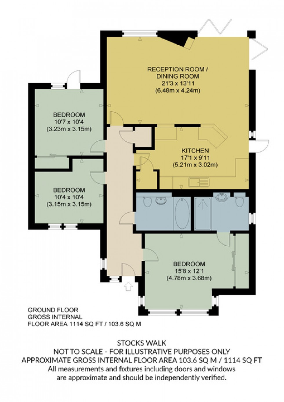 Floorplan for Stocks Walk, Herne Bay, Kent