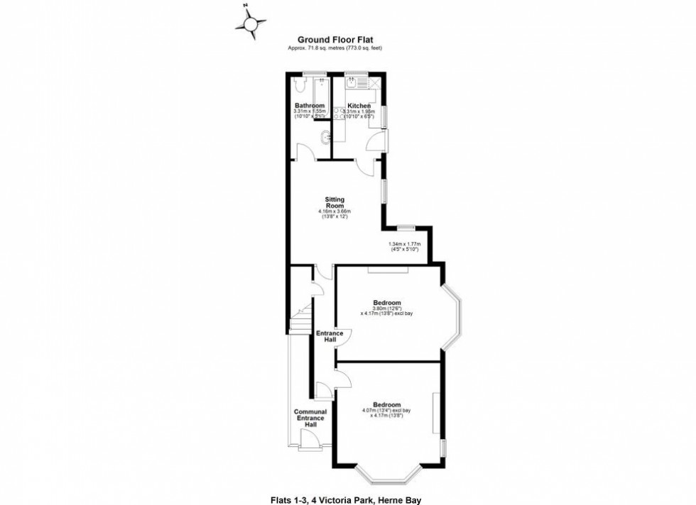 Floorplan for Victoria Park, Herne Bay, Kent