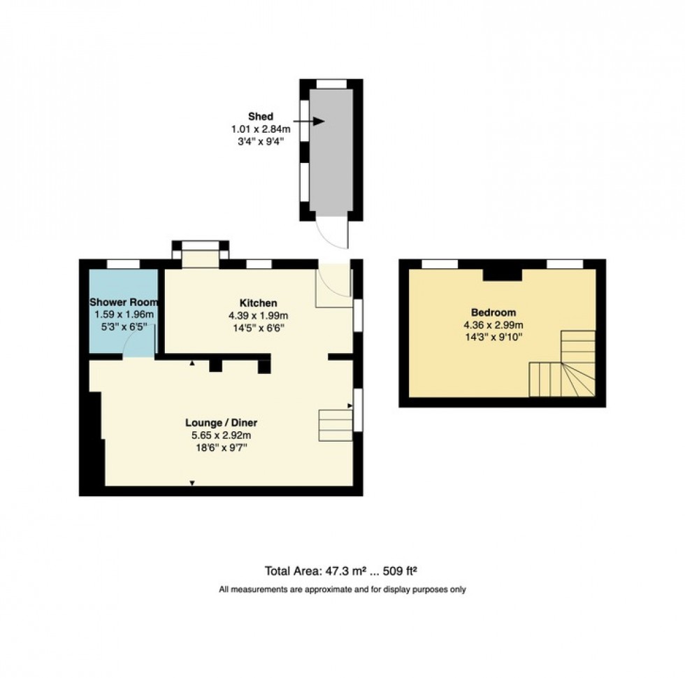 Floorplan for Swanfield Cottage, Swanfield Road, Whitstable