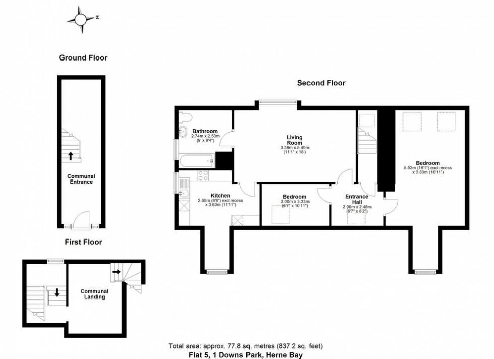 Floorplan for Downs Park, Herne Bay, Kent