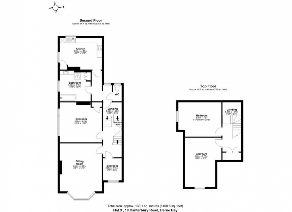 Floorplan for Canterbury Road, Herne Bay, Kent