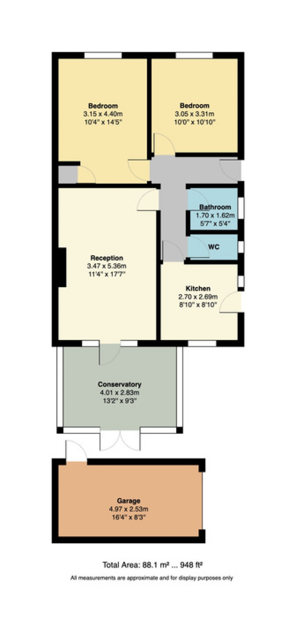 Floorplan for Woodman Avenue, Whitstable
