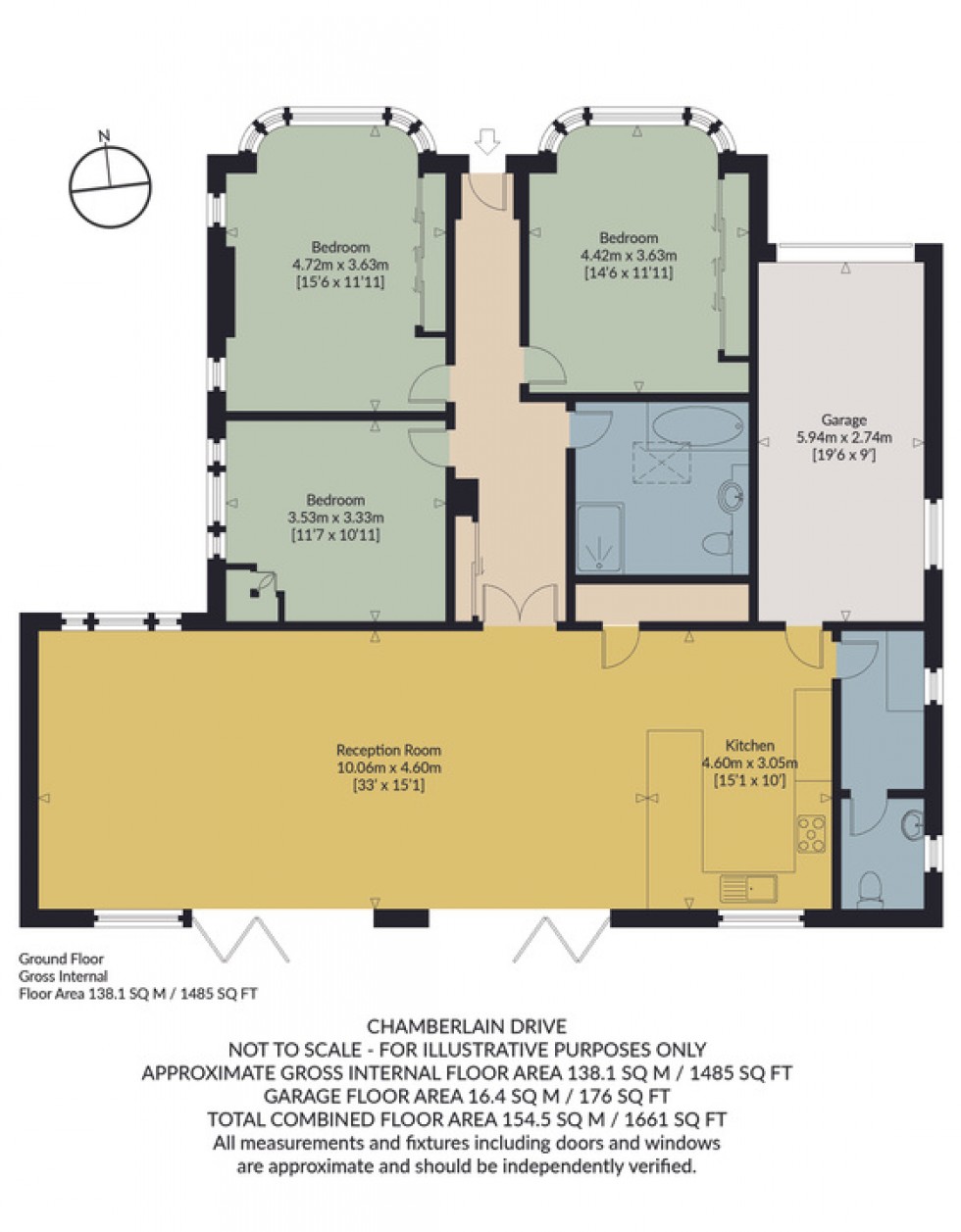 Floorplan for Chamberlain Drive, Herne Bay