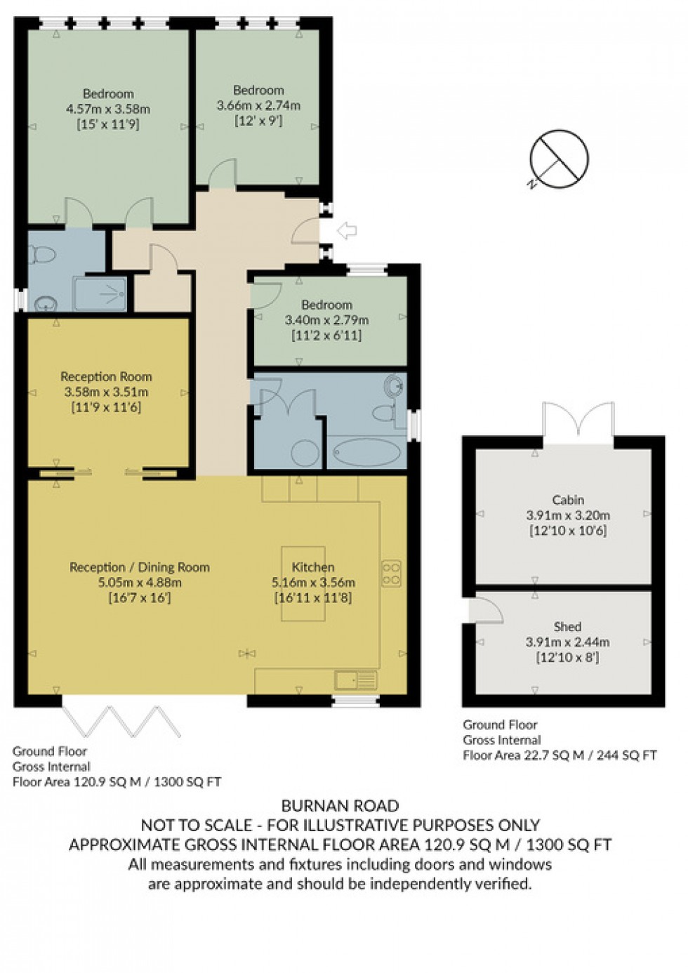 Floorplan for Burnan Road, Whitstable