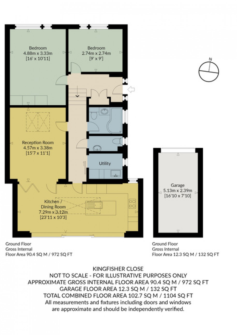 Floorplan for Kingfisher Close, Whitstable, Kent