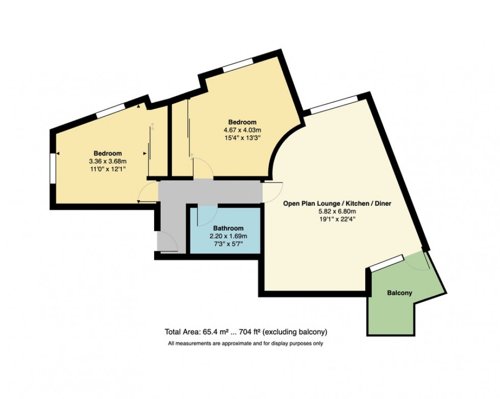 Floorplan for Carlton Court, The Bridge Approach, Whitstable