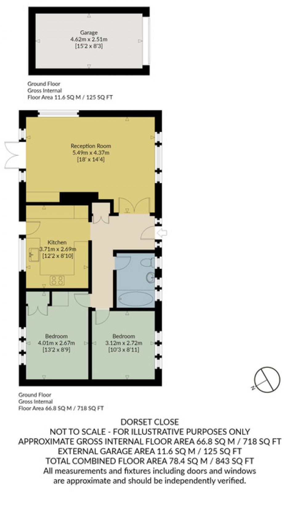 Floorplan for Dorset Close, Whitstable