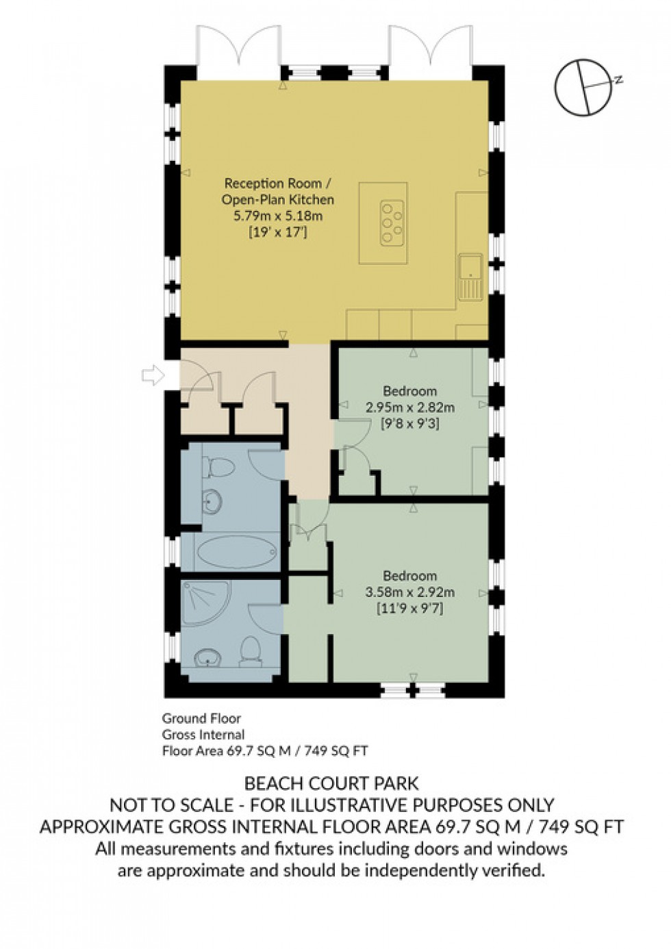 Floorplan for Beach Court Park, Faversham Road, Whitstable