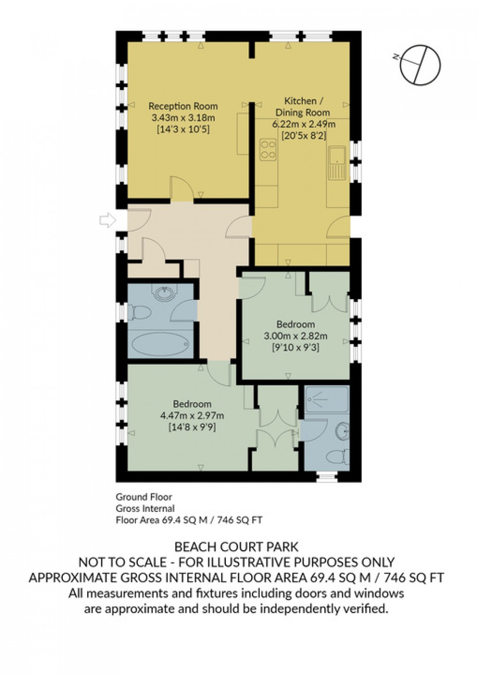 Floorplan for Beach Court Park, Faversham Road, Whitstable