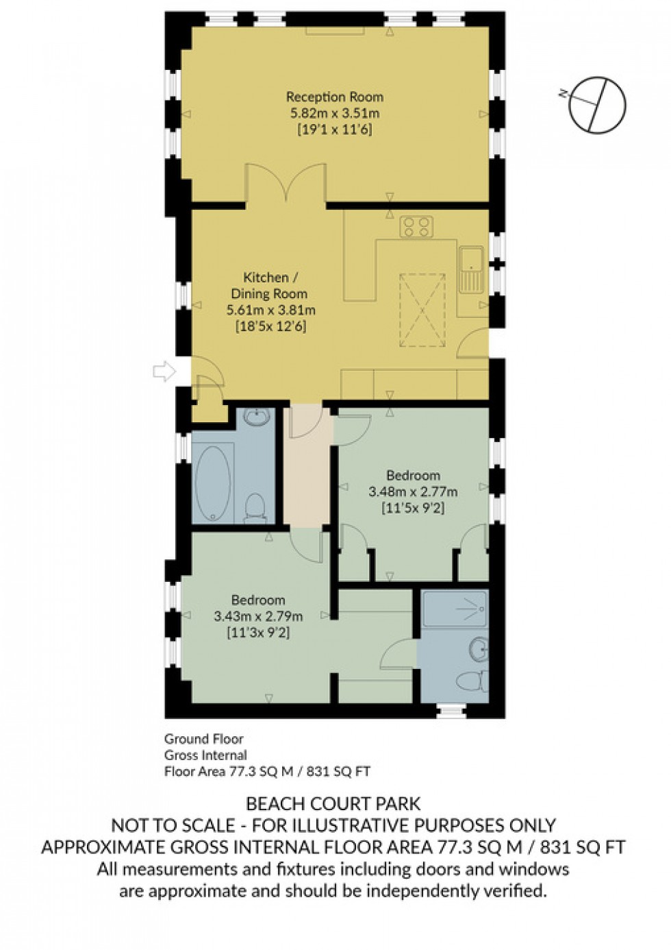 Floorplan for Beach Court Park, Faversham Road, Whitstable