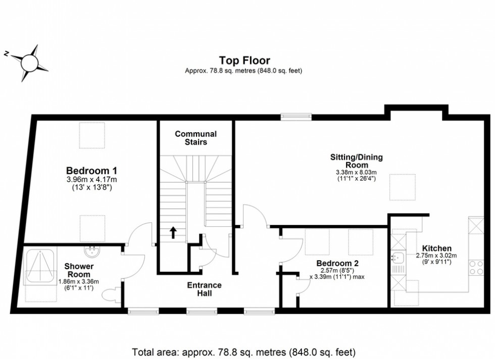 Floorplan for Harbour View Apartments, 8 Dolphin Street, Herne Bay, Kent