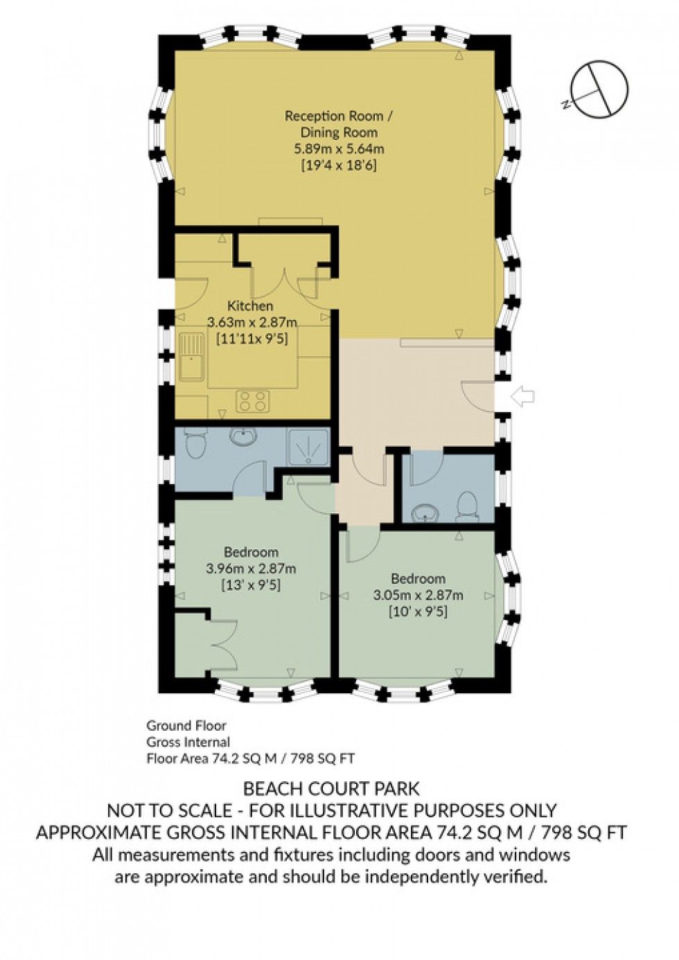 Floorplan for Beach Court Park, Faversham Road, Whitstable