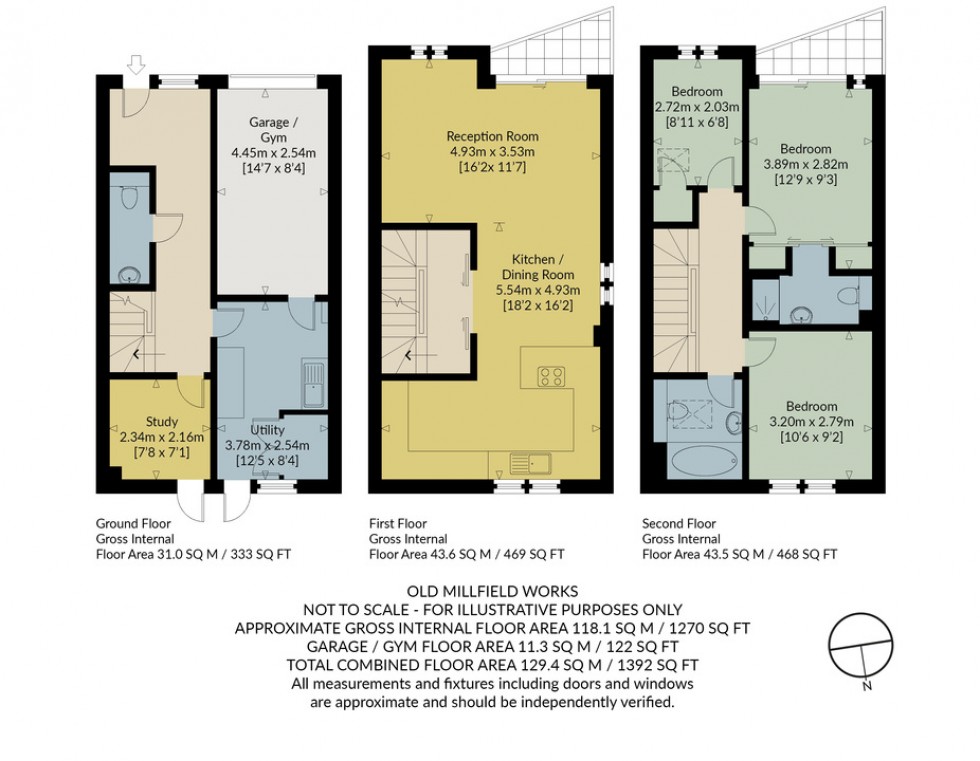 Floorplan for Old Millfield Works, Belmont Road, Whitstable