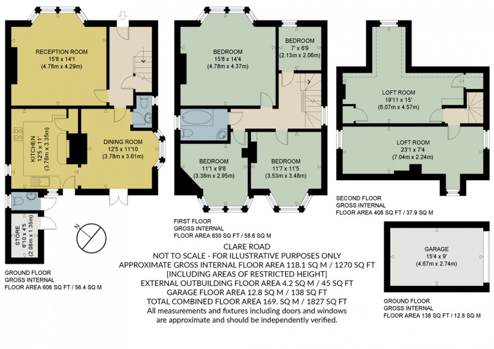 Floorplan for Clare Road, Whitstable
