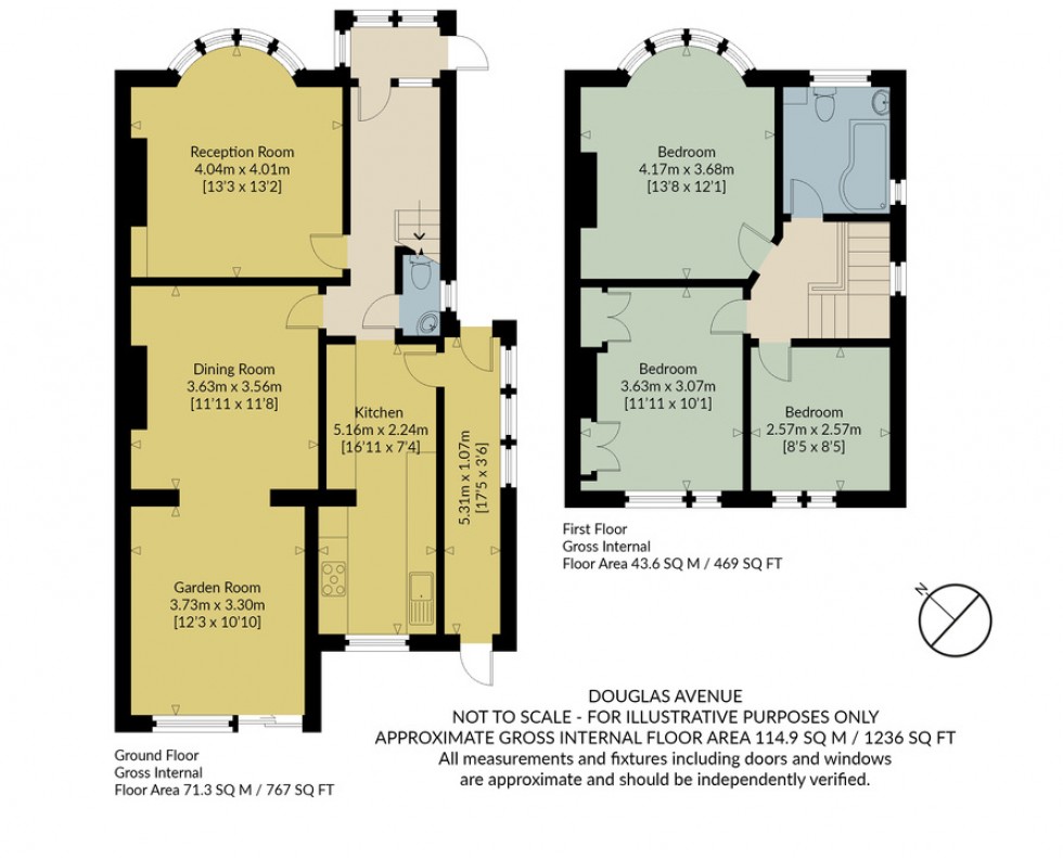 Floorplan for Douglas Avenue, Whitstable