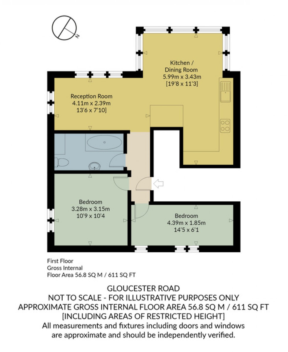 Floorplan for Gloucester Road, Whitstable