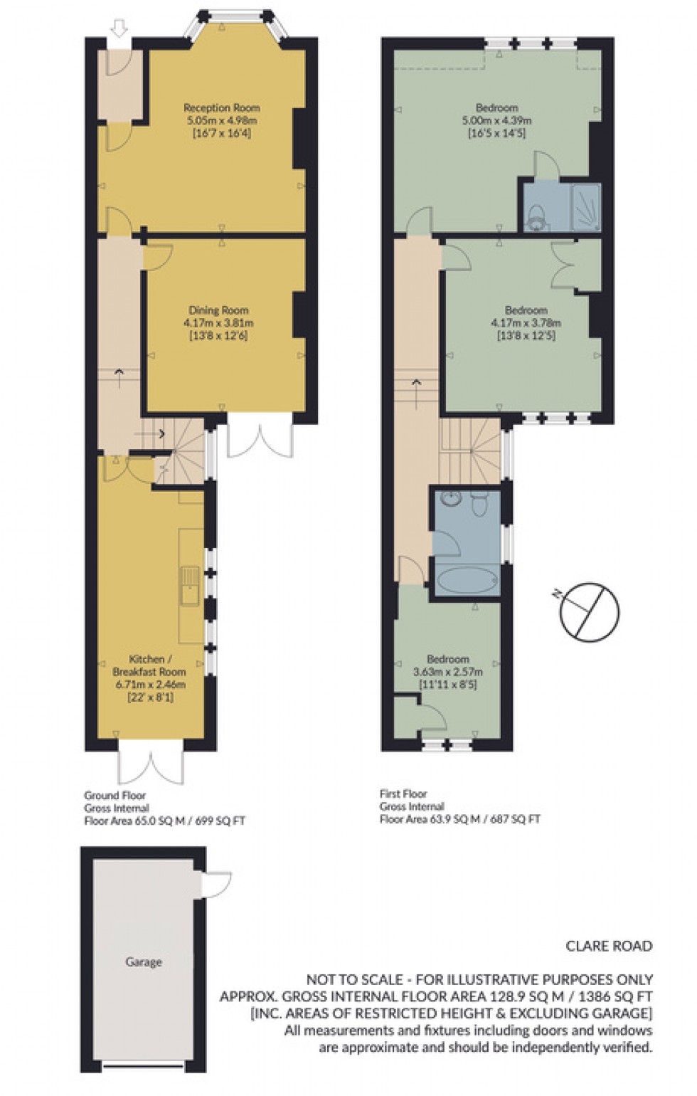 Floorplan for Clare Road, Whitstable, Kent