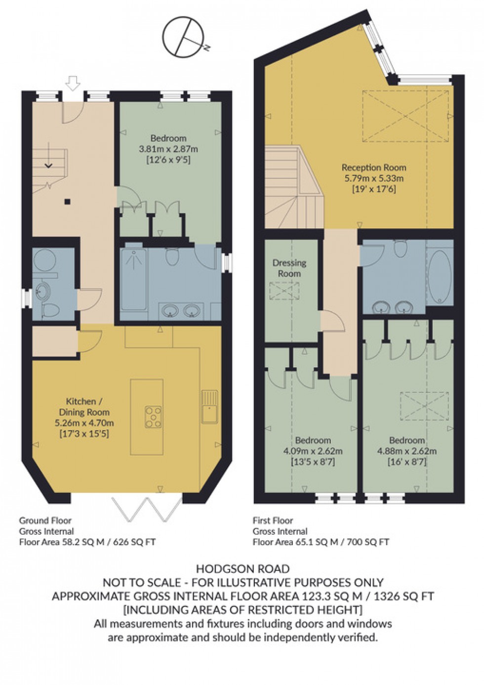 Floorplan for Hodgson Road, Seasalter, Whitstable