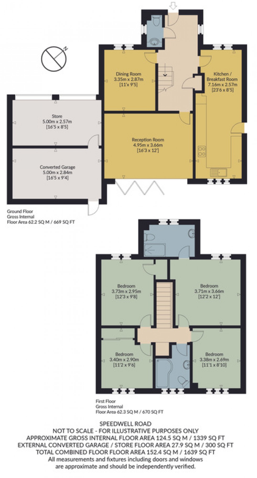 Floorplan for Speedwell Road, Whitstable