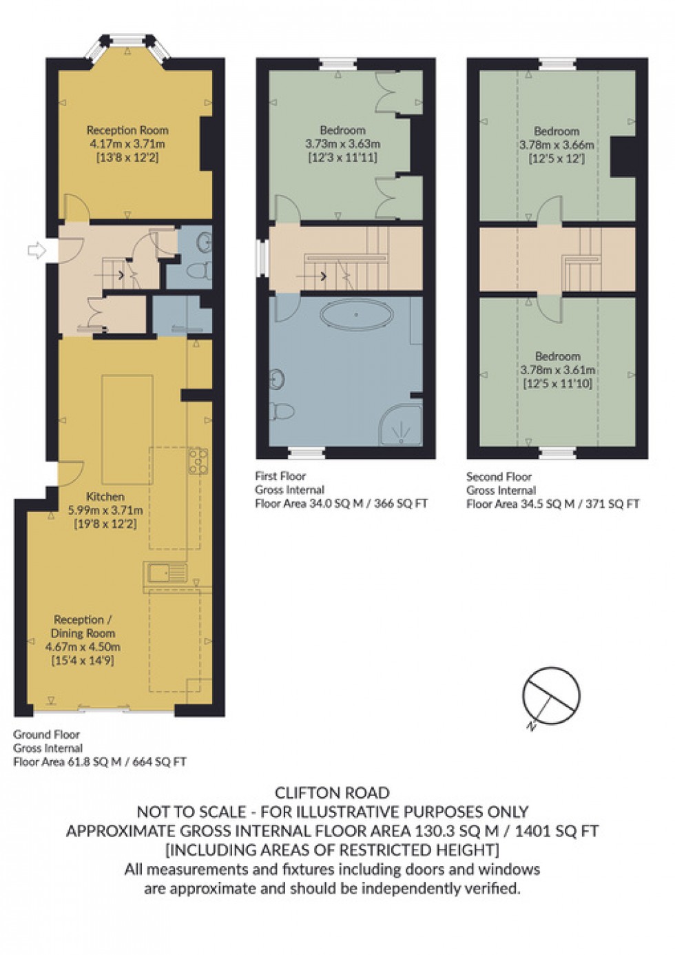 Floorplan for Clifton Road, Whitstable