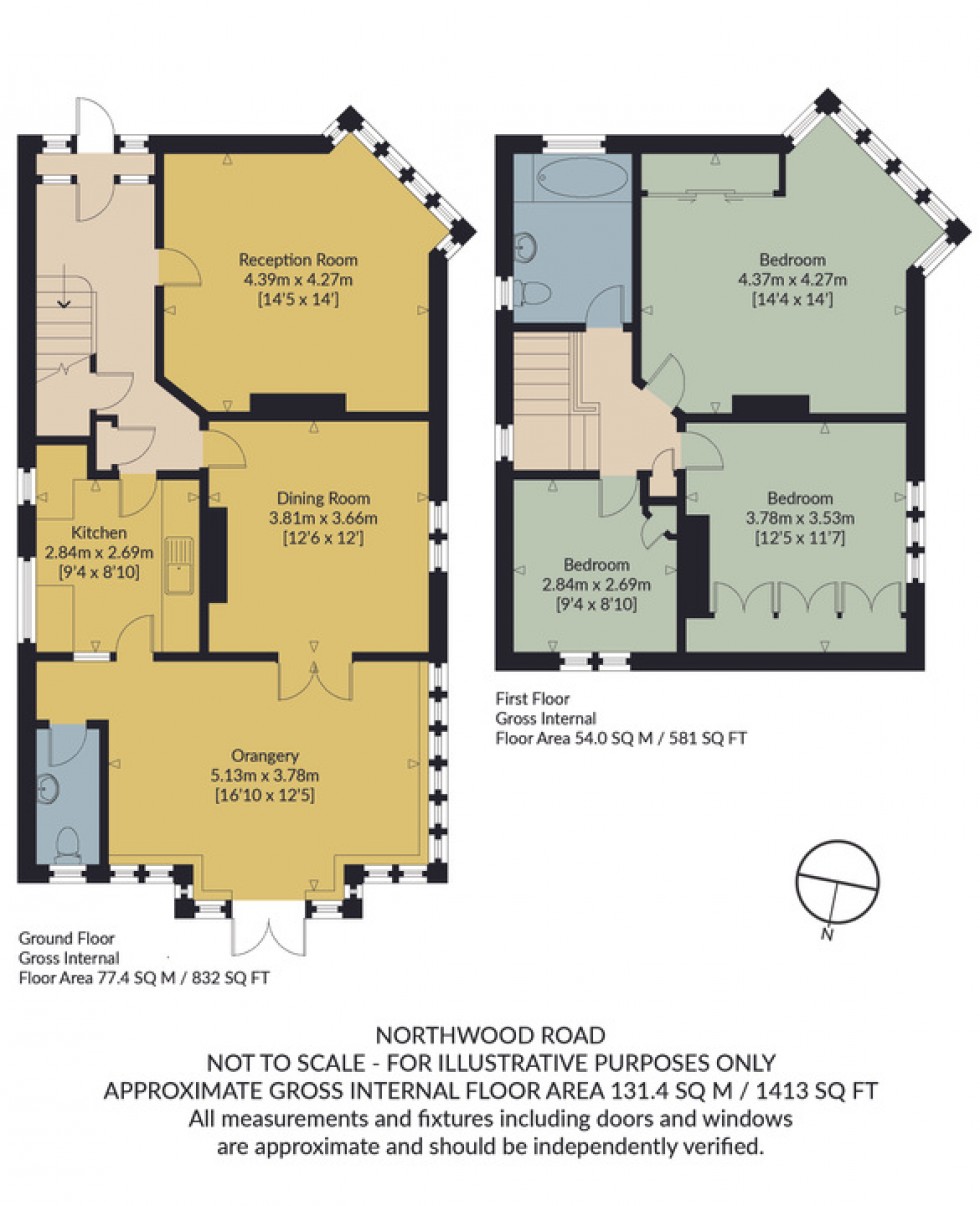 Floorplan for Northwood Road, Whitstable