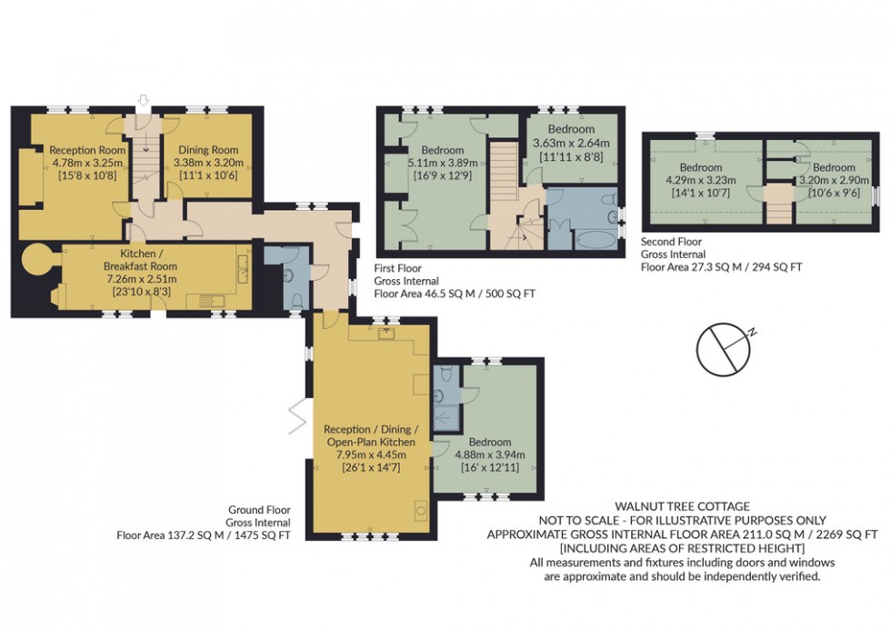 Floorplan for Walnut Tree Cottage, Millbank, Hoath, Canterbury, Kent