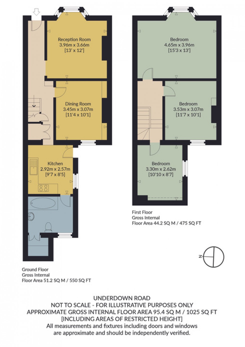 Floorplan for Underdown Road, Herne Bay, Kent