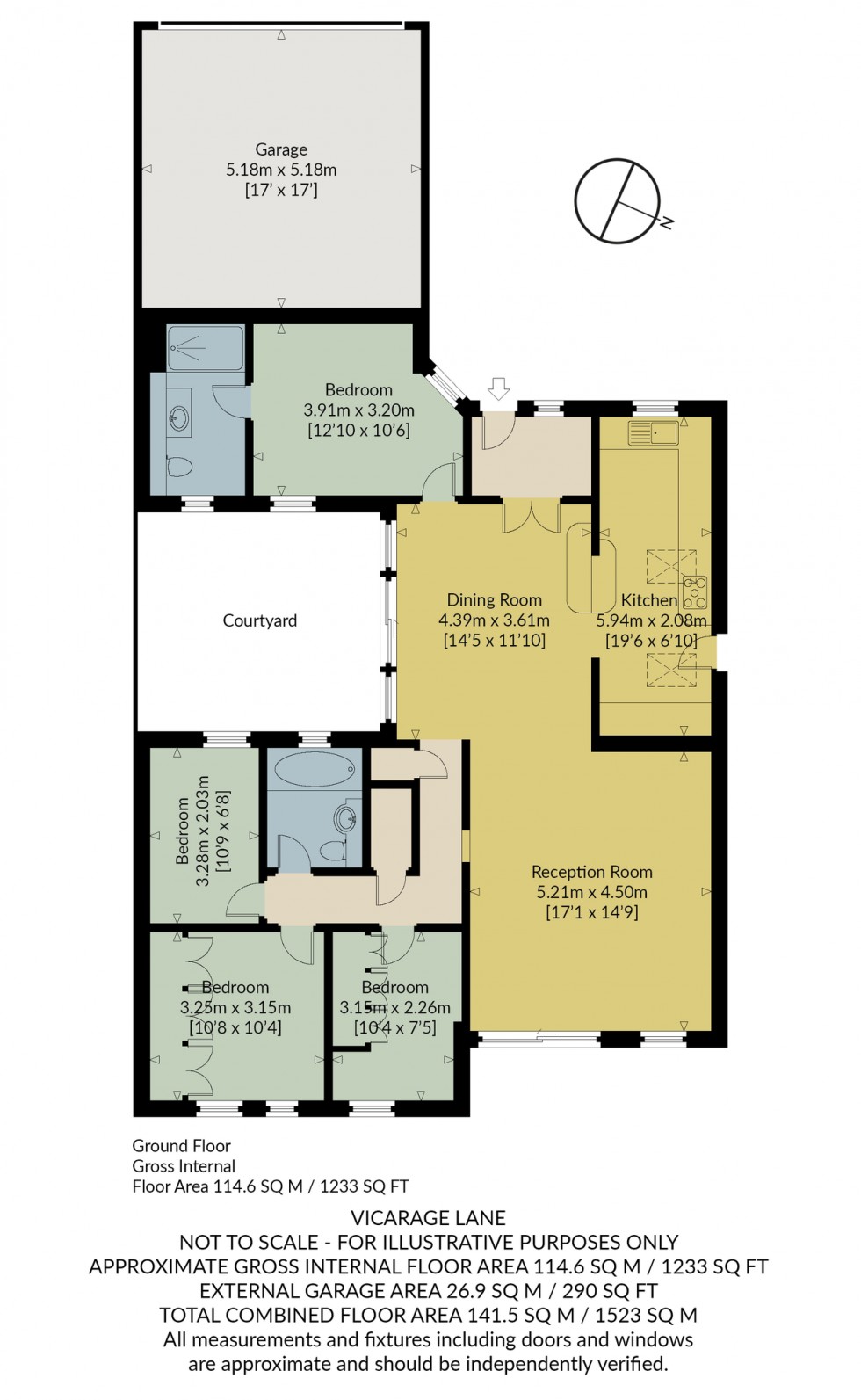Floorplan for Vicarage Lane, Blean, Canterbury, Kent