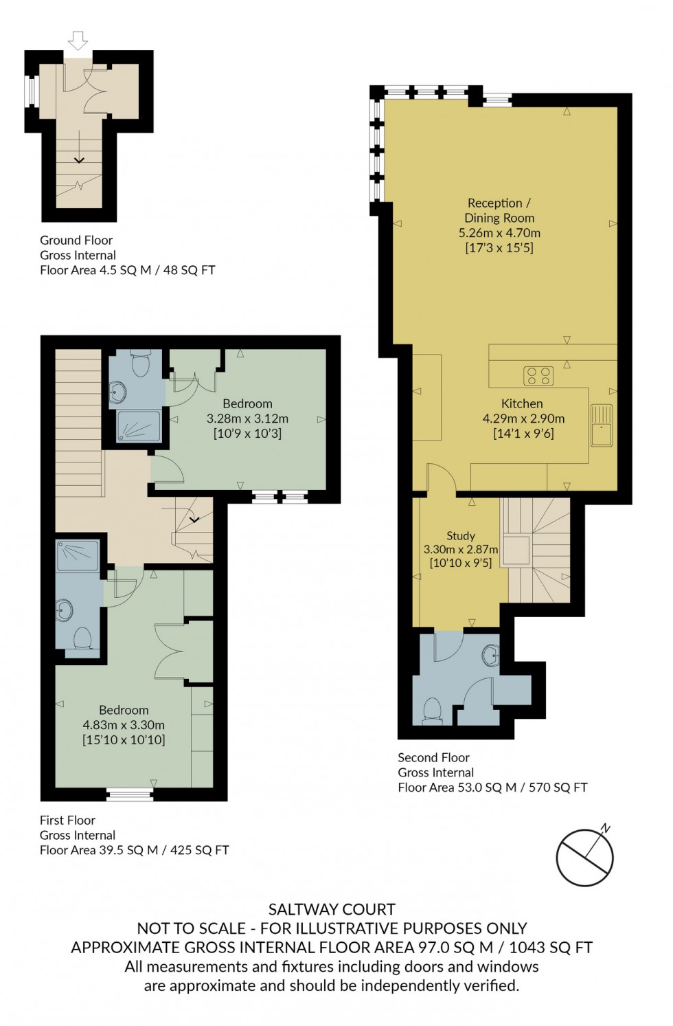 Floorplan for Saltway Court, West Cliff, Whitstable