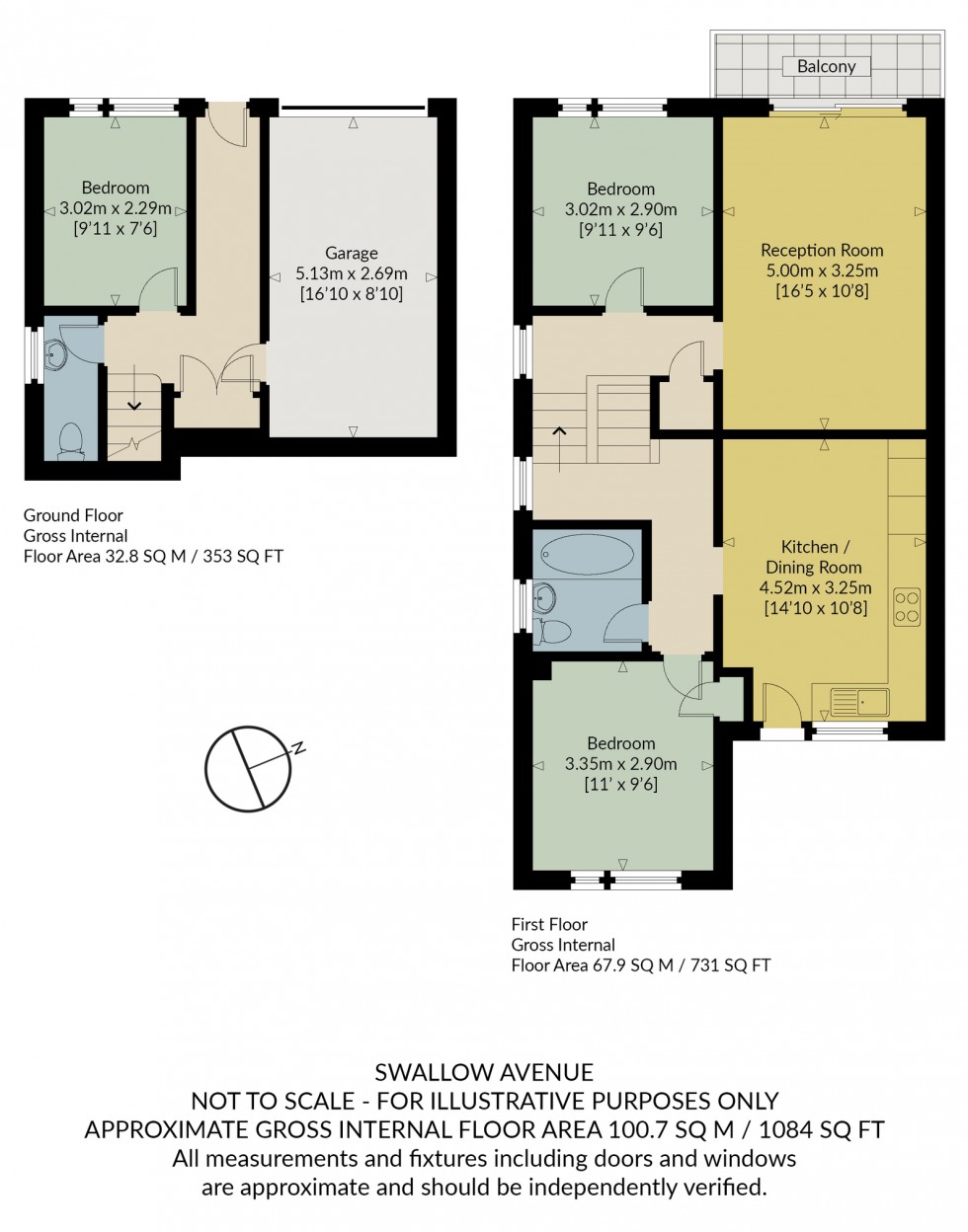 Floorplan for Swallow Avenue, Whitstable