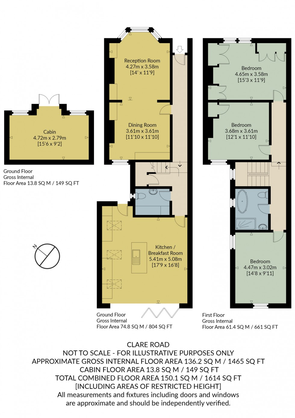 Floorplan for Clare Road, Whitstable, Kent