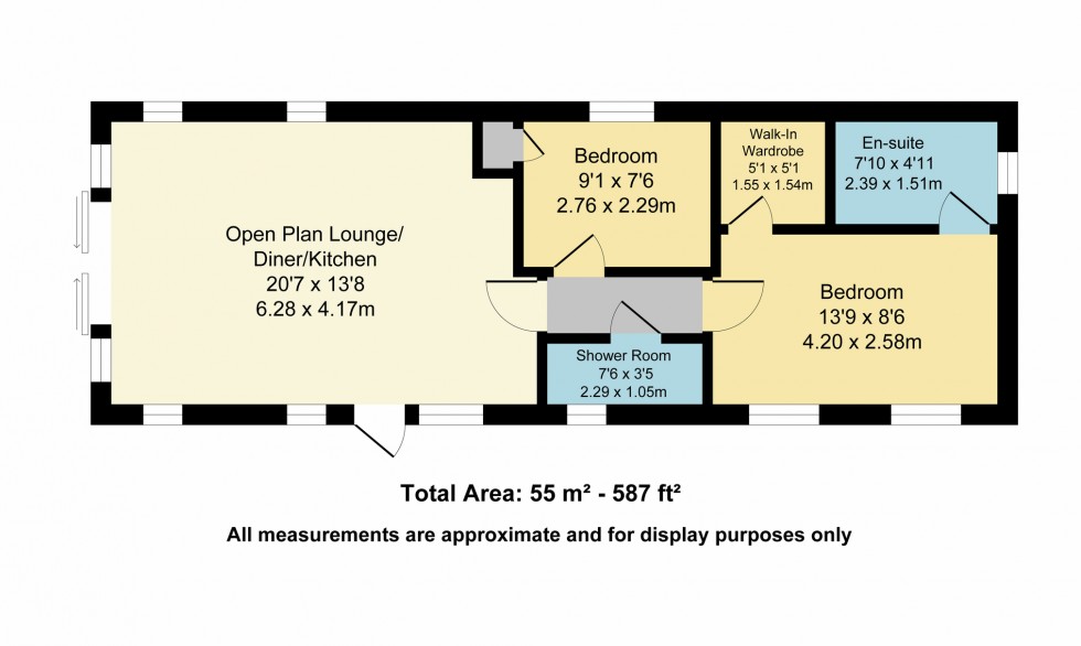 Floorplan for The Willerby Dorchester, Seaview Holiday Park, Whitstable