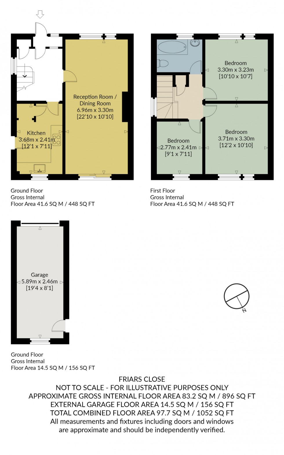 Floorplan for Friars Close, Whitstable