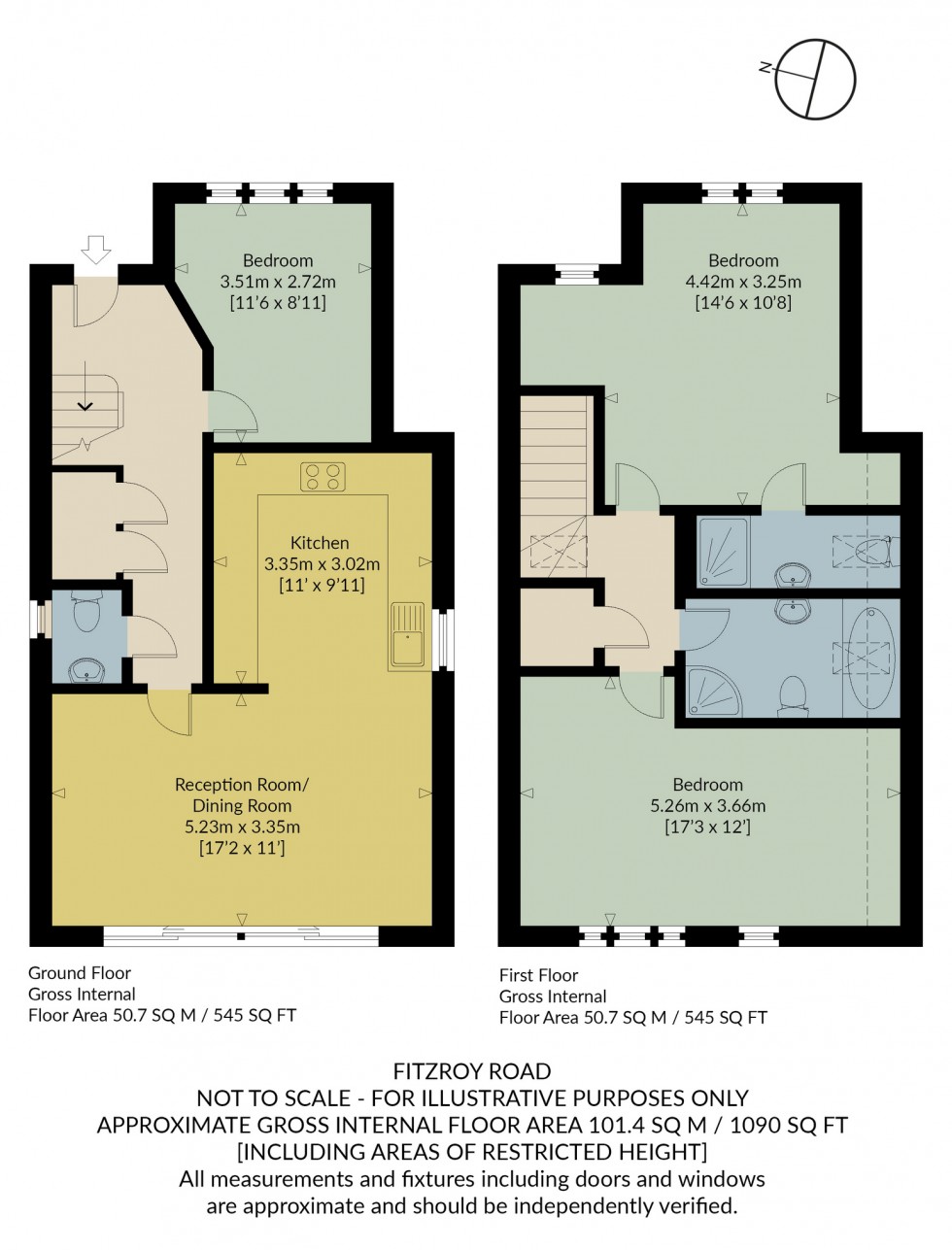 Floorplan for Fitzroy Road, Tankerton, Kent