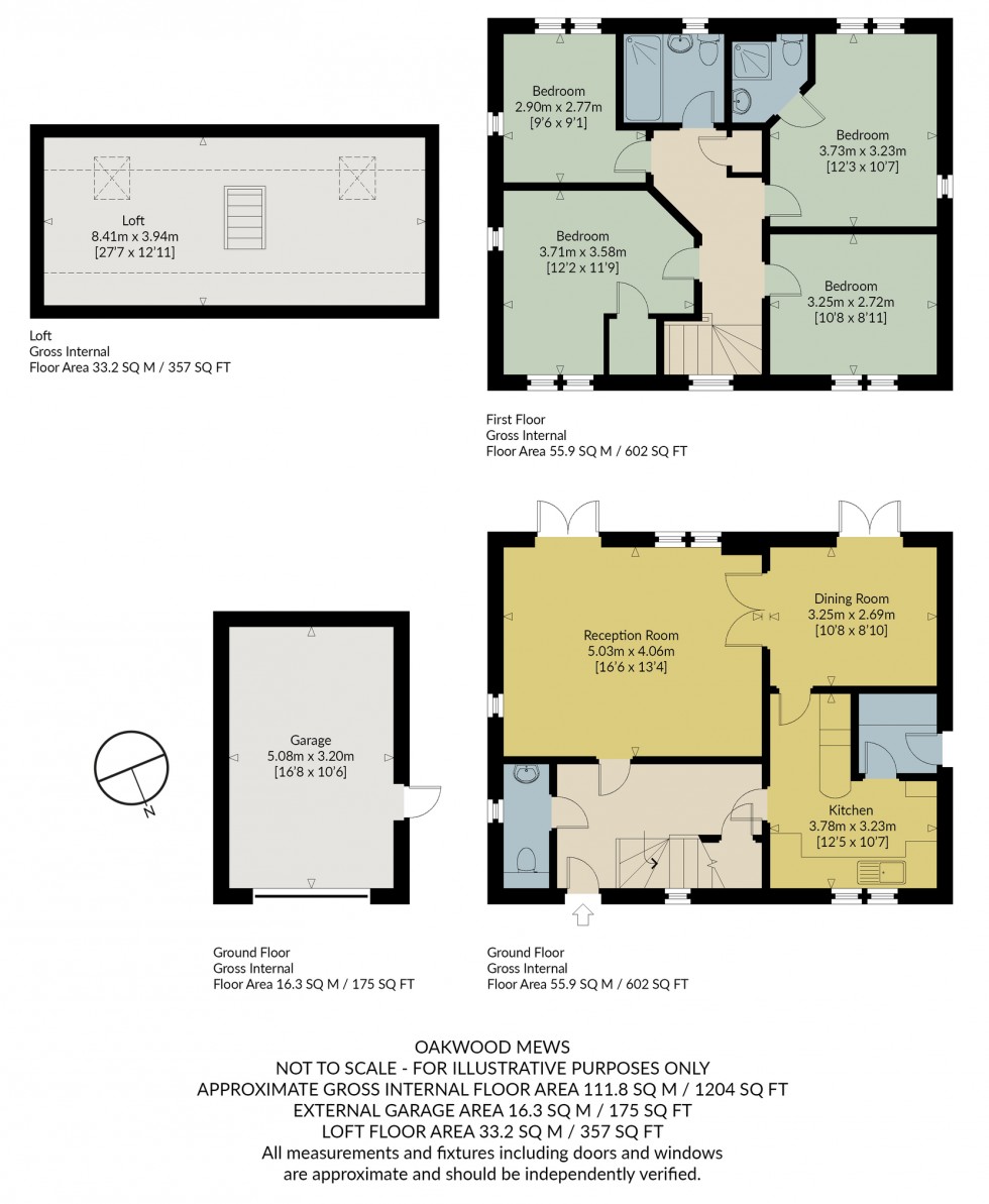 Floorplan for Oakwood Mews, Stanley Road, Whitstable.