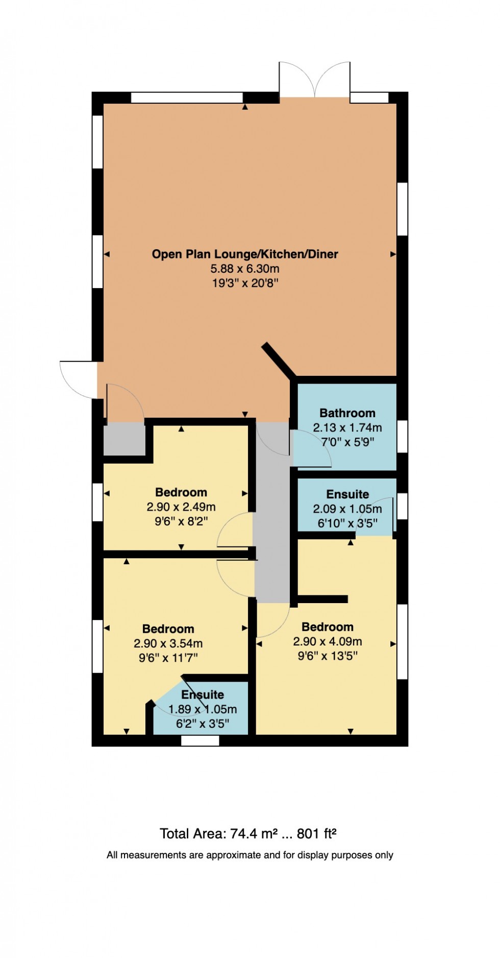 Floorplan for Pebble Beach, Seaview Holiday Park